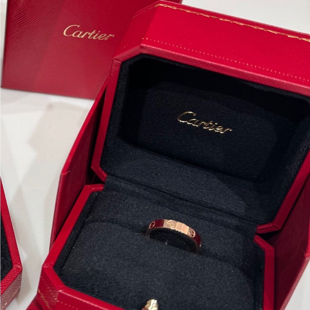 Cartier Rose Gold Ring in Red Box
